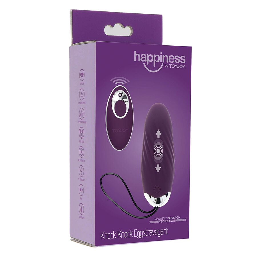 TOYJOY - HAPPINESS KNOCK KNOCK EGGSTAVAGANT VIBRATEUR TÉLÉCOMMANDE VIOLET – Image 7
