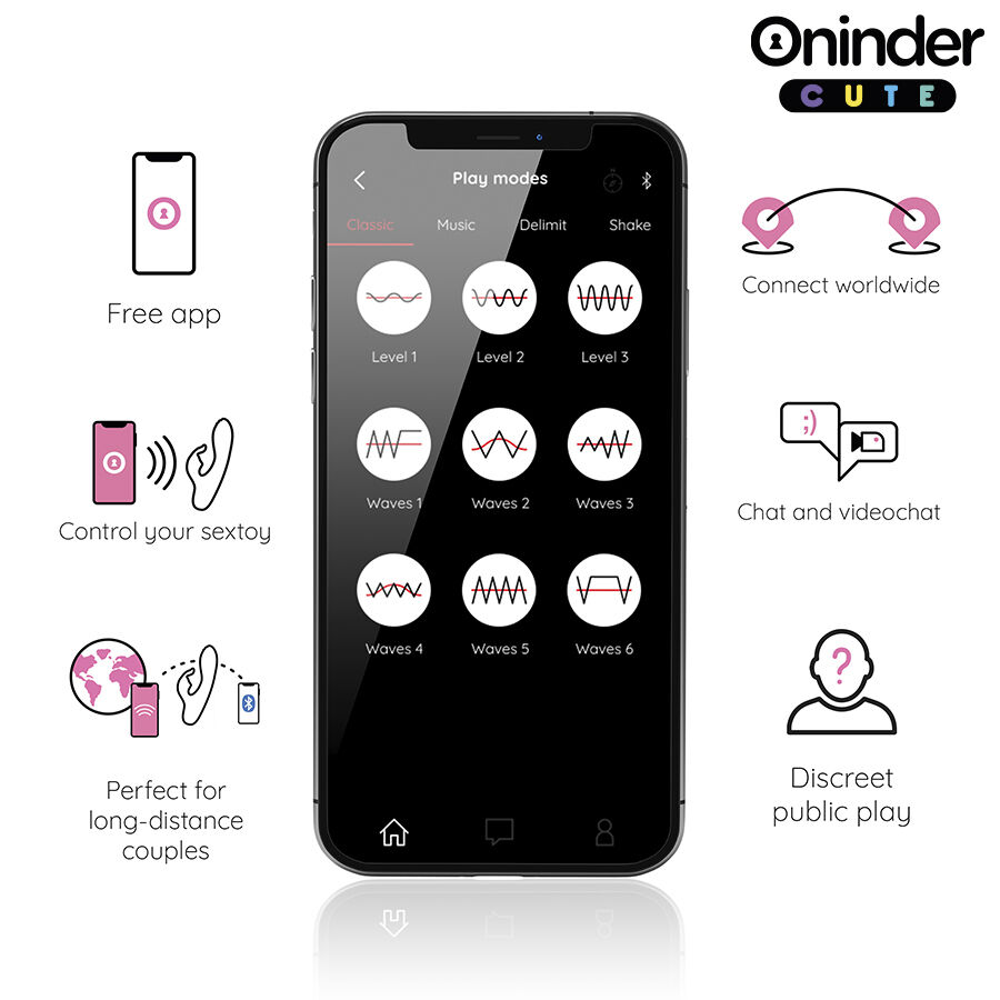 ONINDER CUTE - LOVE BUNNY VIBRATEUR POINT G CLITORIS - APPLICATION GRATUITE MONDIALE – Image 3