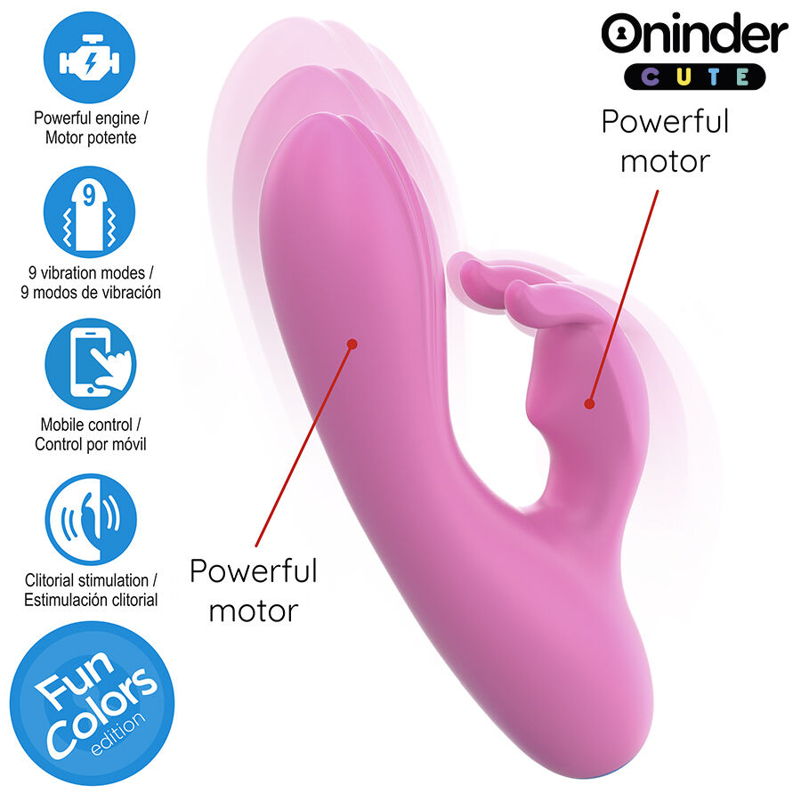 ONINDER CUTE - LOVE BUNNY VIBRATEUR POINT G CLITORIS - APPLICATION GRATUITE MONDIALE – Image 4