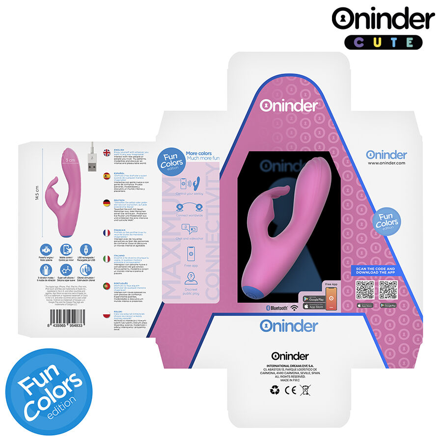ONINDER CUTE - LOVE BUNNY VIBRATEUR POINT G CLITORIS - APPLICATION GRATUITE MONDIALE – Image 5