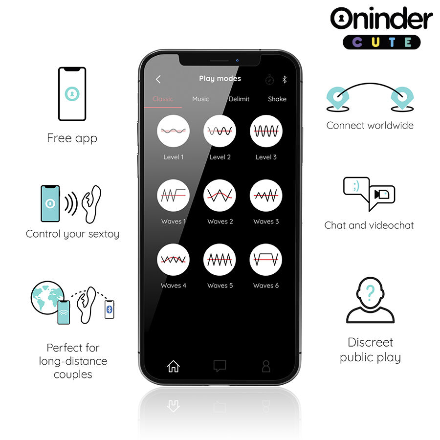 ONINDER CUTE - VIBRATEUR CLITORISÉ LOVE BUNNY G-SPOT - APPLICATION MONDIALE GRATUITE – Image 4