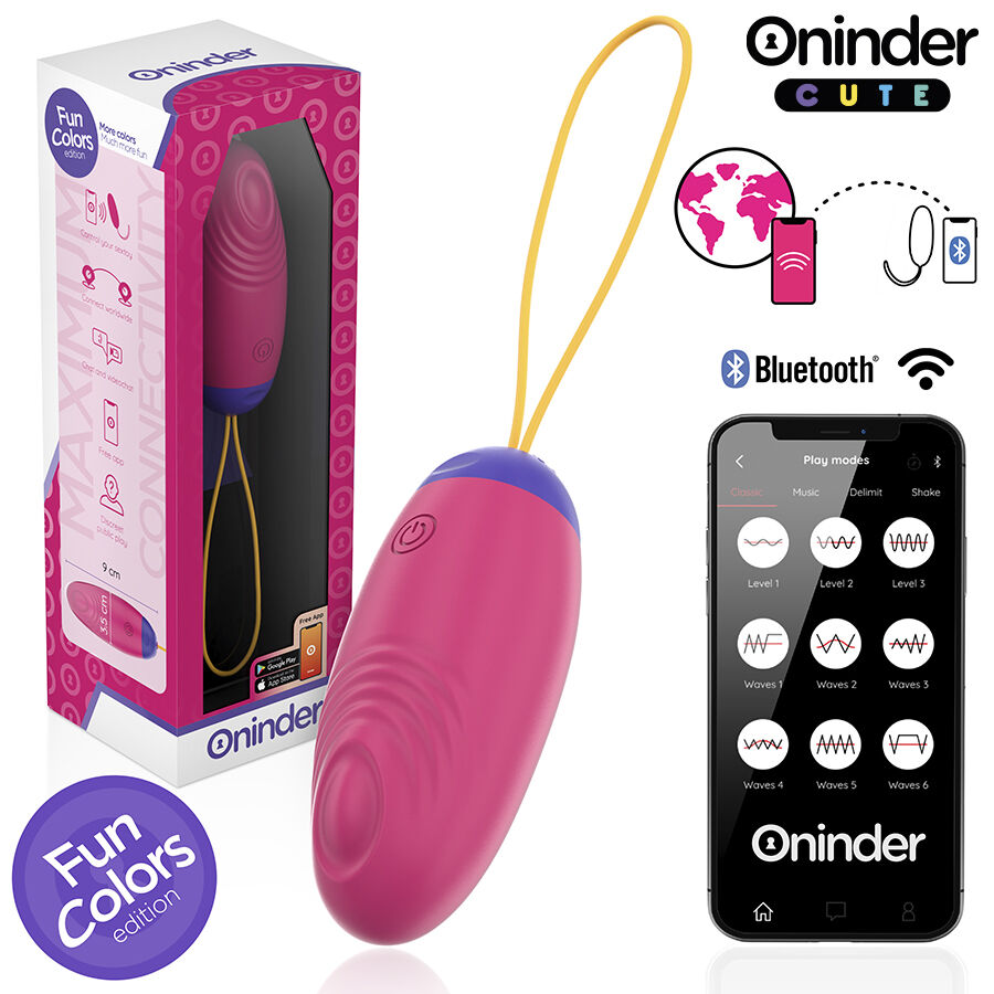 ONINDER CUTE - UOVO IN SILICONE CON VIBRO-ONDA E PIACERE - APP GLOBALE GRATUITA - immagine 4
