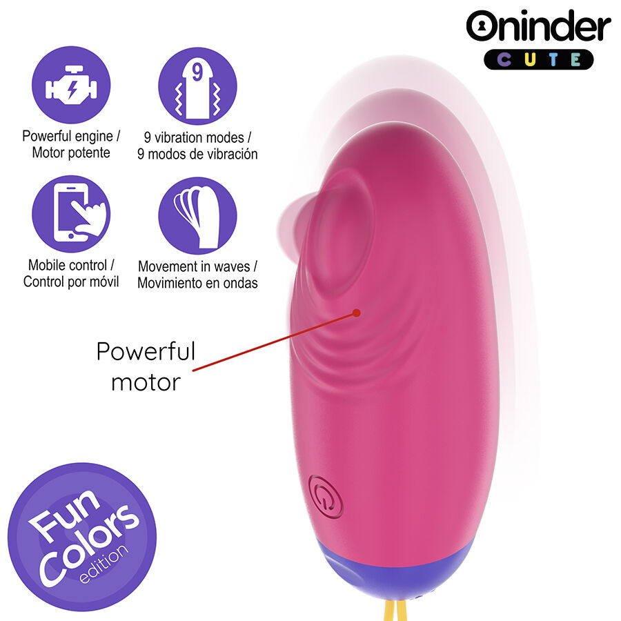ONINDER CUTE - UOVO IN SILICONE CON VIBRO-ONDA E PIACERE - APP GLOBALE GRATUITA - immagine 7