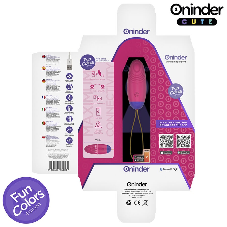 ONINDER CUTE - UOVO IN SILICONE CON VIBRO-ONDA E PIACERE - APP GLOBALE GRATUITA - immagine 9