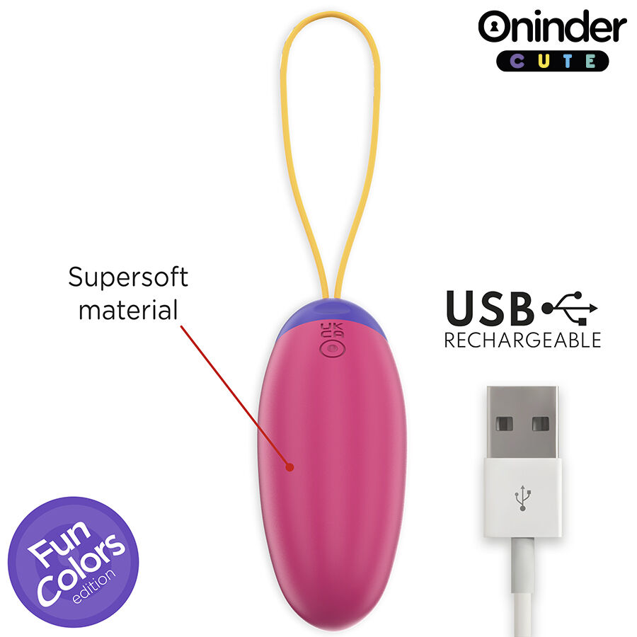 ONINDER CUTE - UOVO IN SILICONE CON VIBRO-ONDA E PIACERE - APP GLOBALE GRATUITA - immagine 8