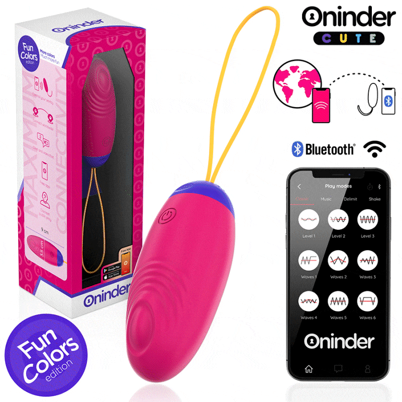 ONINDER CUTE - UOVO IN SILICONE CON VIBRO-ONDA E PIACERE - APP GLOBALE GRATUITA - immagine 3