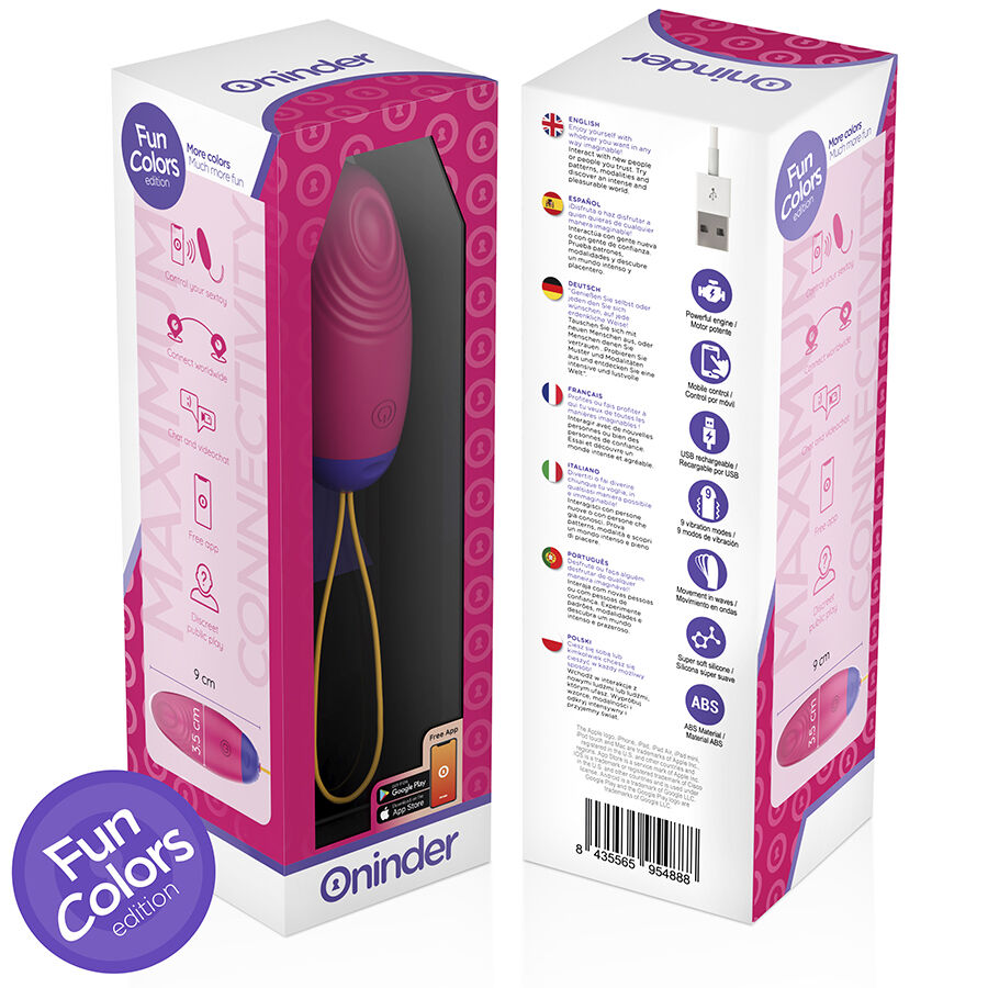 ONINDER CUTE - UOVO IN SILICONE CON VIBRO-ONDA E PIACERE - APP GLOBALE GRATUITA - immagine 2