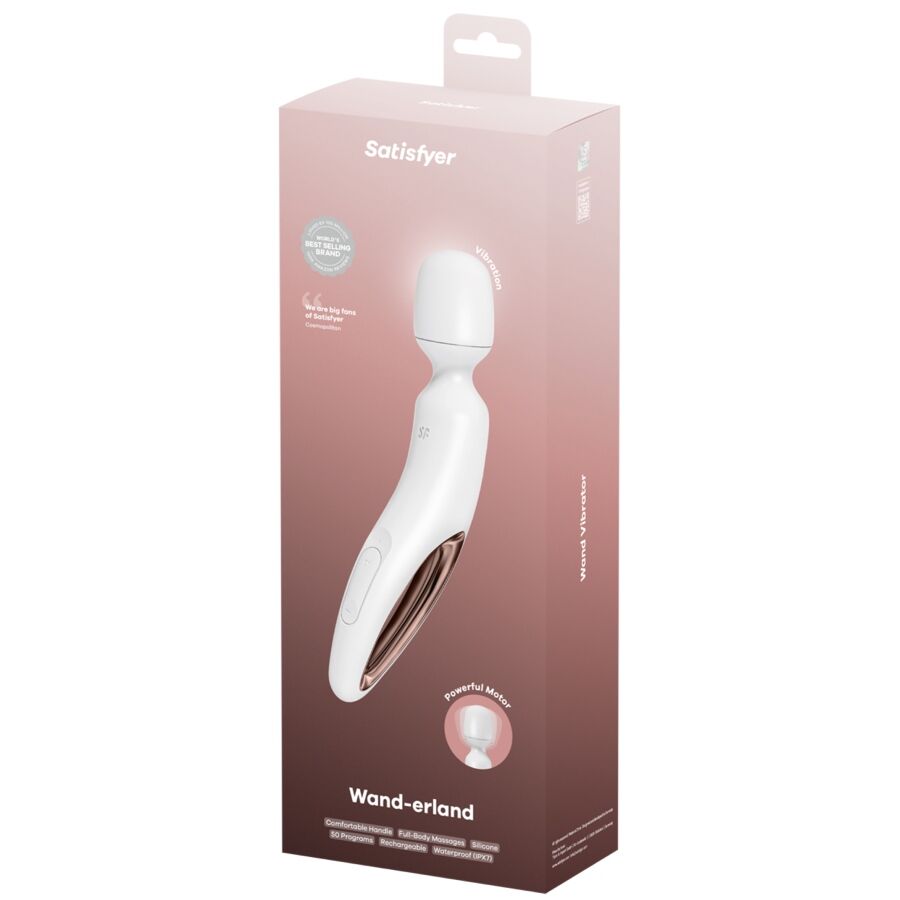 SATISFYER - WAND ERLAND MASAJEADOR VIBRADOR BLANCO - Imagen 4