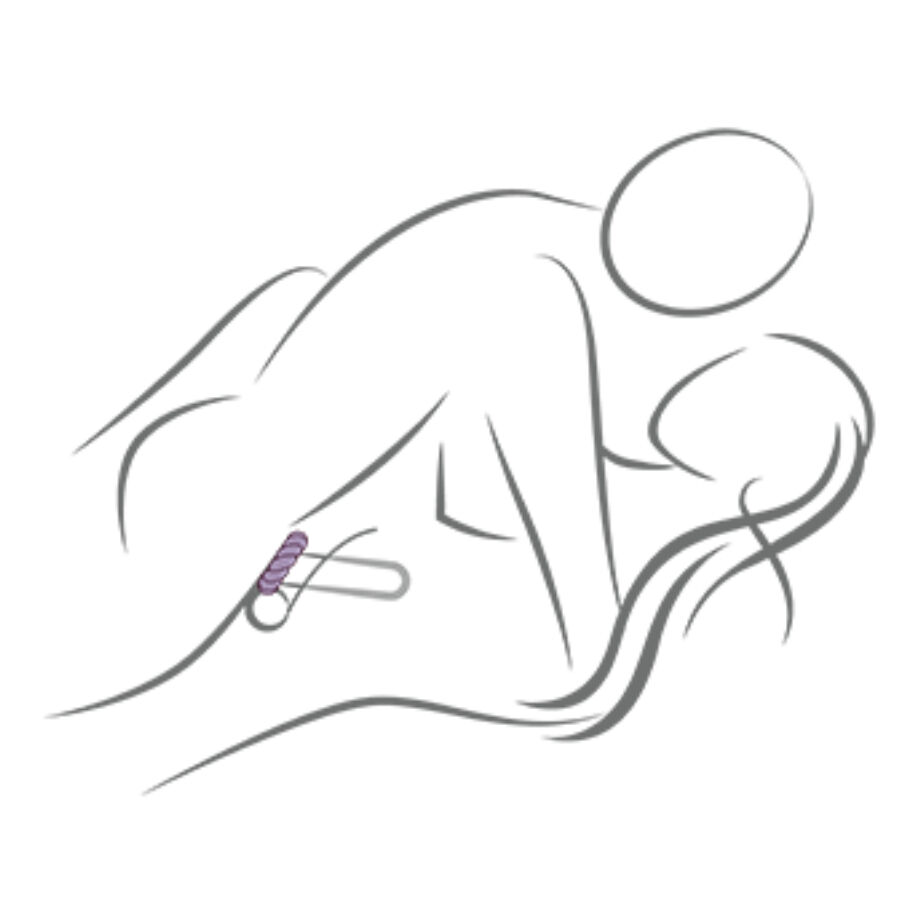 ROCKS-OFF - ANNEAU DE MASTURBATION EN SILICONE NOIR TWIST – Image 3