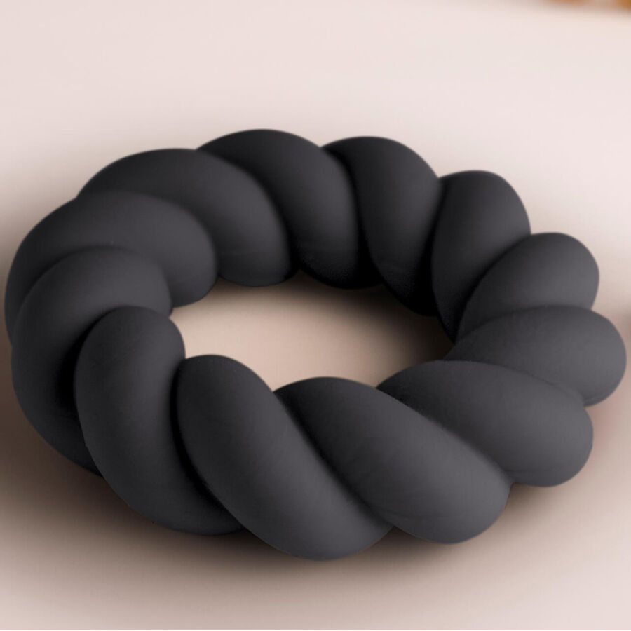 ROCKS-OFF - ANNEAU DE MASTURBATION EN SILICONE NOIR TWIST – Image 5