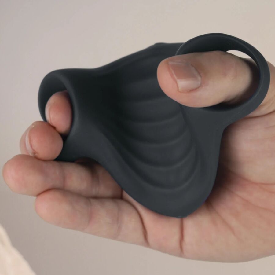 ROCKS-OFF - VIBRATORE FLESSIBILE PALM BLACK MASTURBATOR - immagine 4
