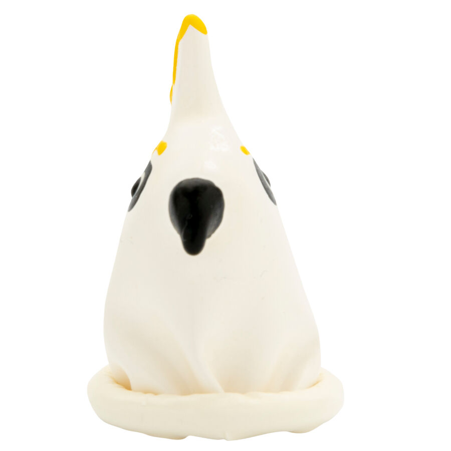 CONDOMERIE - HANDPAINTED NOVELTY CONDOMS PARROT WHITE - Image 4