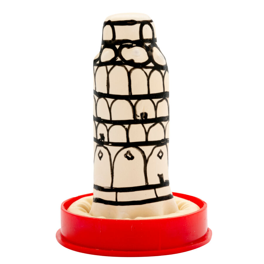 CONDOMERIE - PRESERVATIVI NOVITÀ DIPINTI A MANO TORRE DI PISA - immagine 3