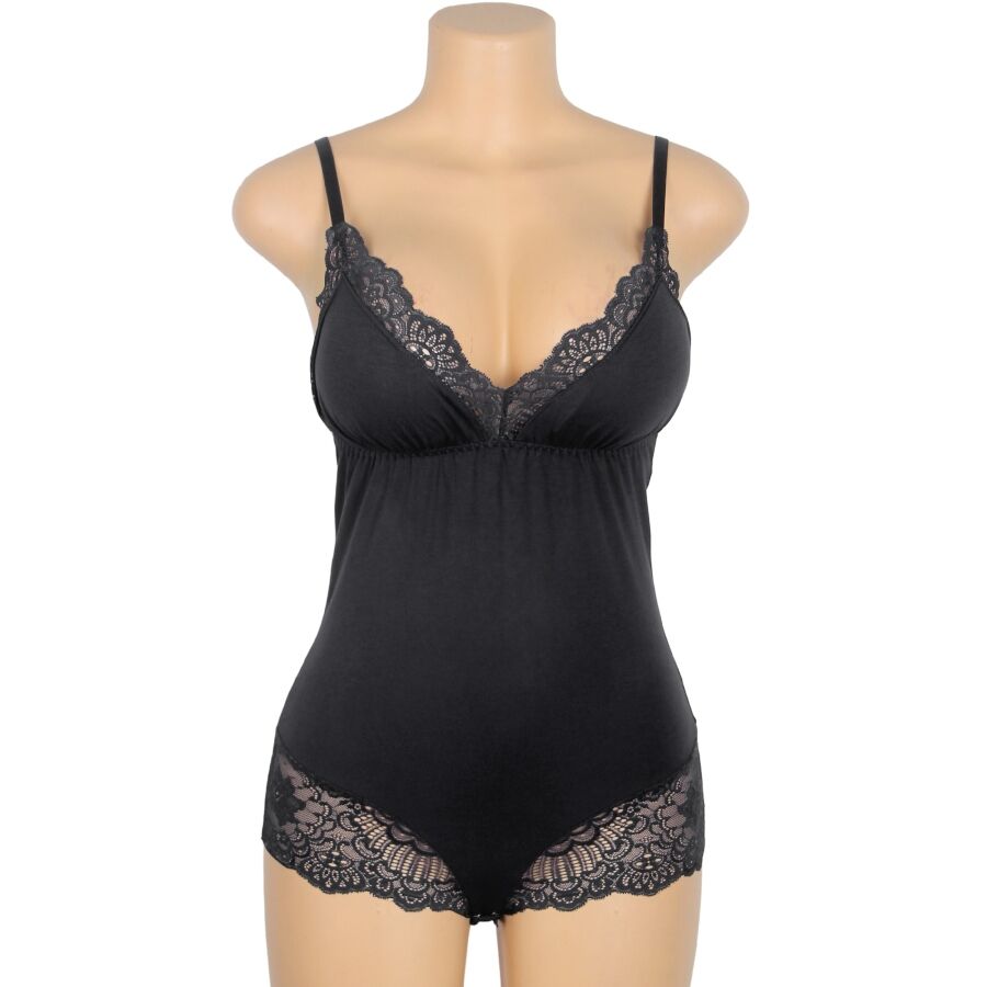 SUBBLIME - TEDDY DÉTAIL DENTELLE FLORALE NOIR S/M – Image 4