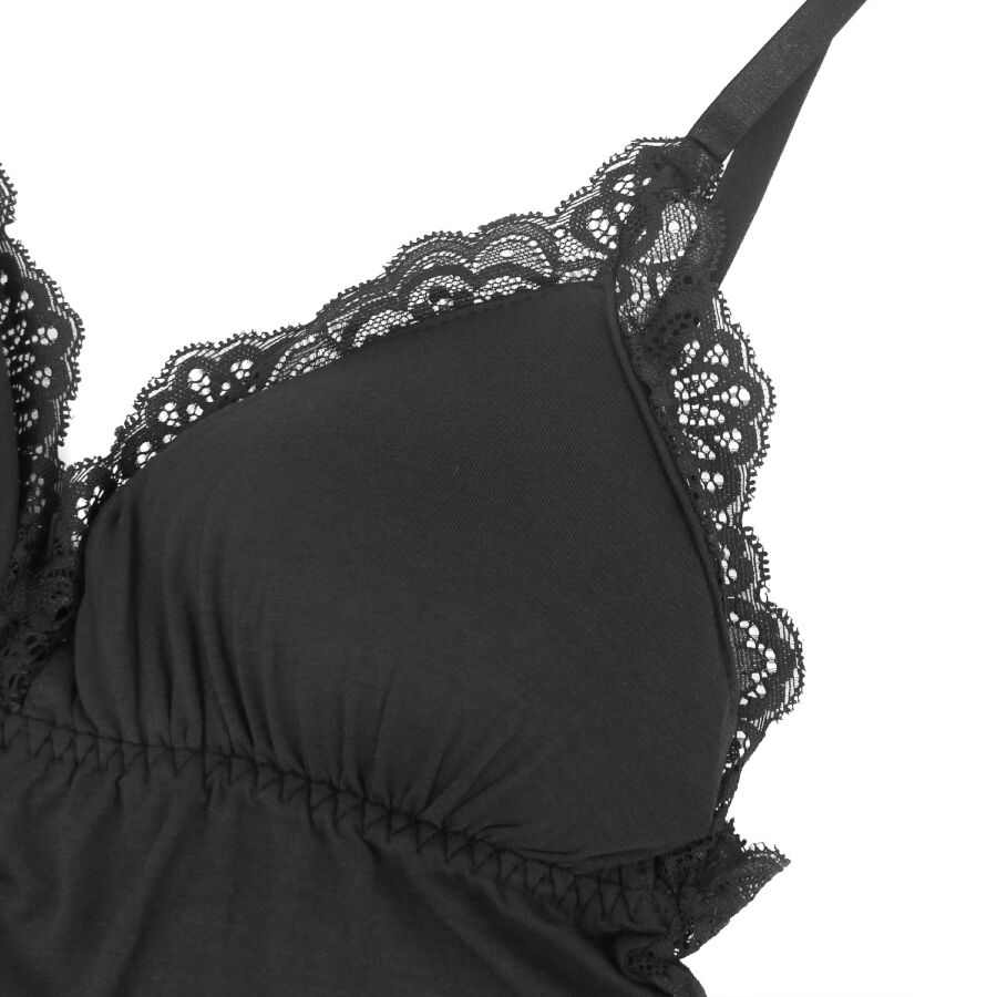 SUBBLIME - TEDDY DÉTAIL DENTELLE FLORALE NOIR S/M – Image 9