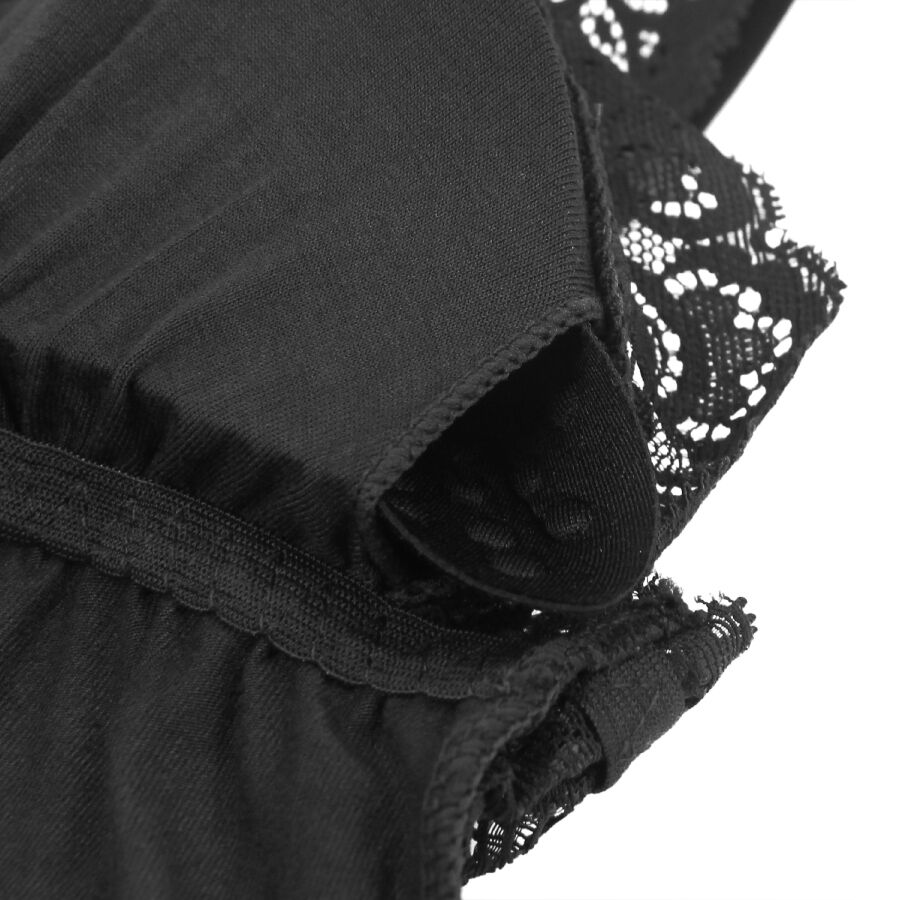 SUBBLIME - TEDDY DÉTAIL DENTELLE FLORALE NOIR S/M – Image 11