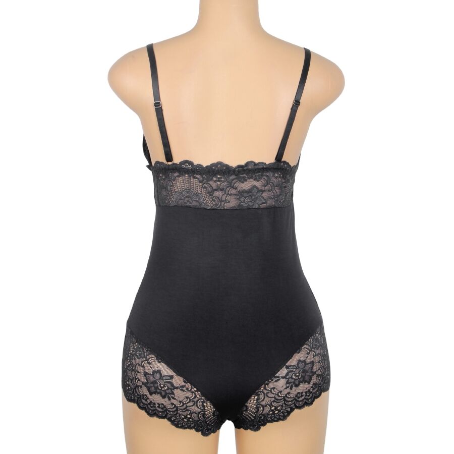 SUBBLIME - TEDDY DÉTAIL DENTELLE FLORALE NOIR S/M – Image 17