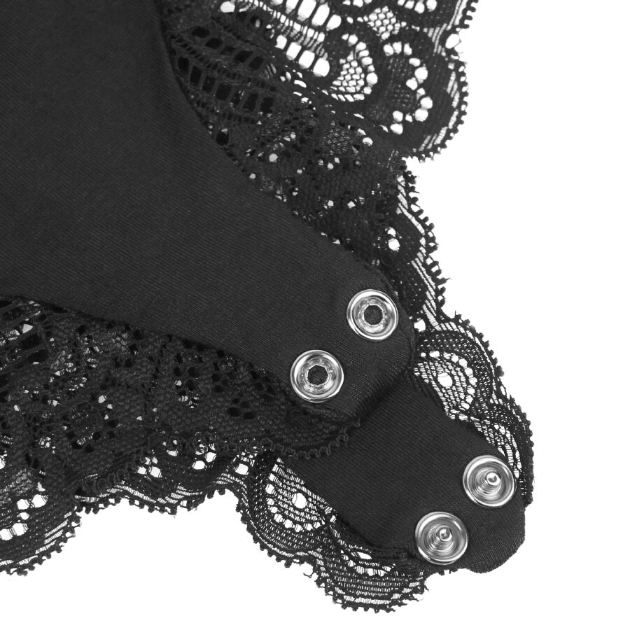 SUBBLIME - TEDDY DÉTAIL DENTELLE FLORALE NOIR S/M – Image 18