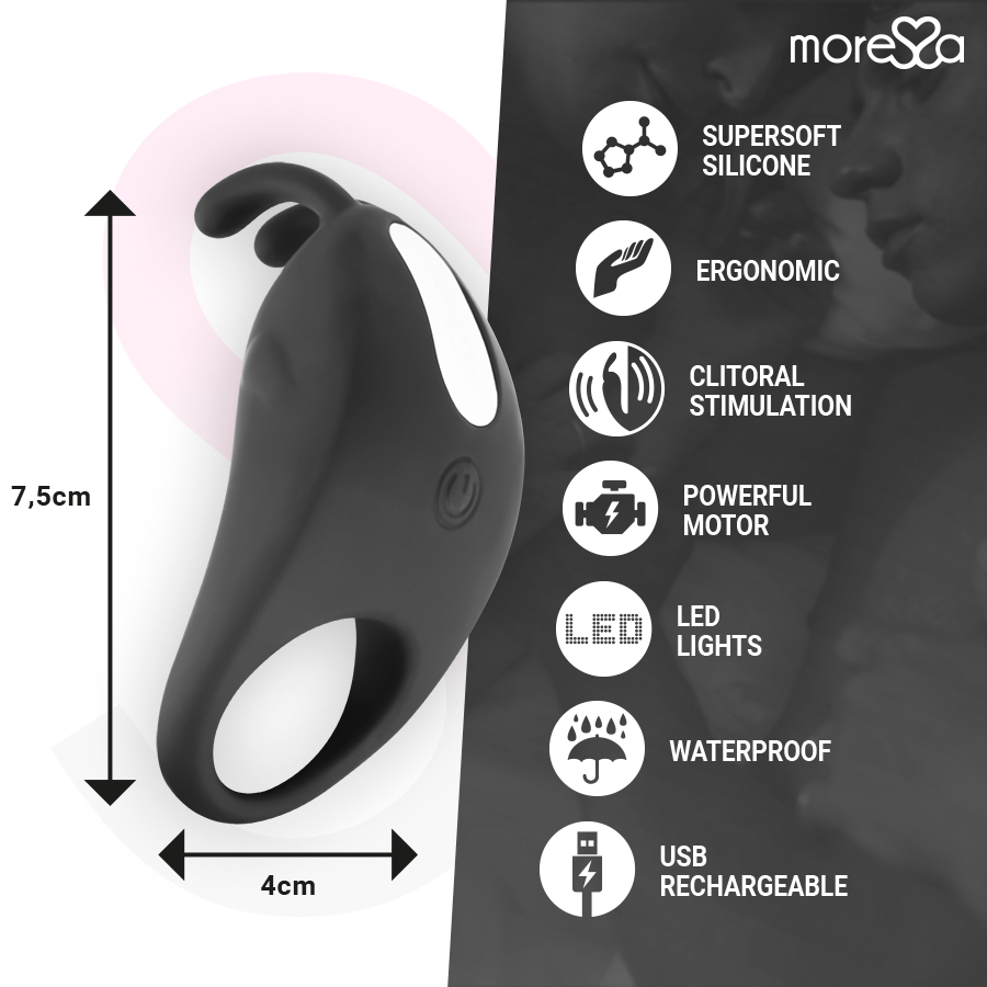 MORESSA - BRAD PREMIUM SILICONE RECHARGEABLE NOIR – Image 4