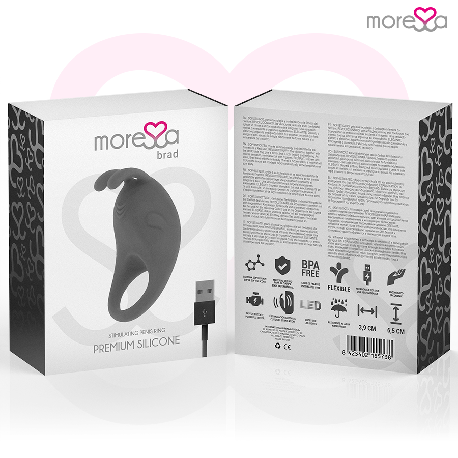 MORESSA - BRAD PREMIUM SILICONE RECHARGEABLE NOIR – Image 7