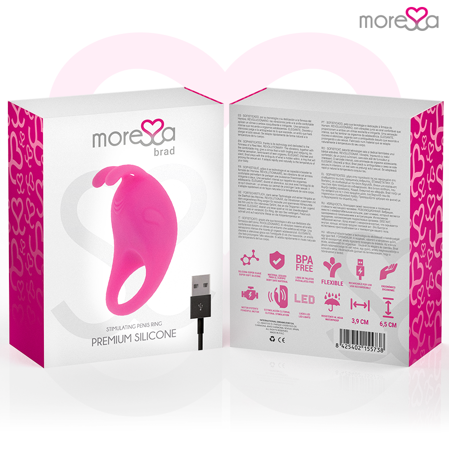 MORESSA - BRAD PREMIUM SILICONE RECHARGEABLE ROSE – Image 2