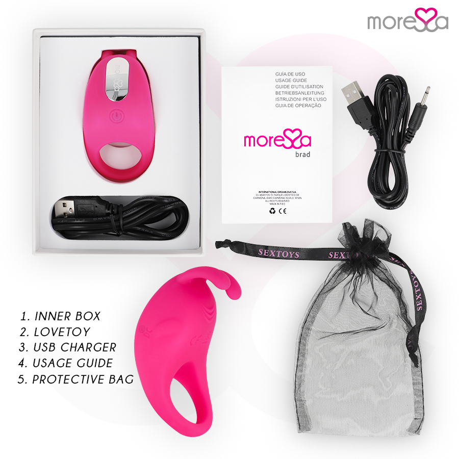 MORESSA - BRAD PREMIUM SILICONE RECHARGEABLE ROSE – Image 6