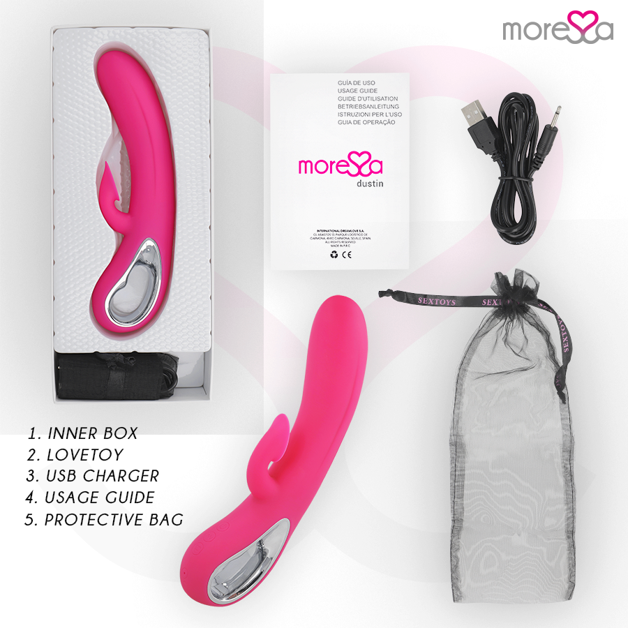 MORESSA - DUSTIN ASPIRATION CLITORIDIENNE ET VIBRATIONS PUISSANTES SILICONE PREMIUM RECHARGEABLE – Image 8