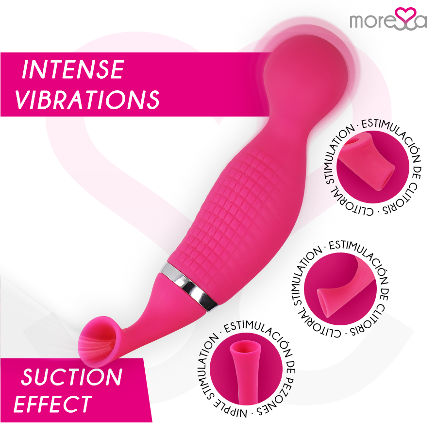 MORESSA - KIRK DUO SUCCIONADOR + MASAJEADOR MULTI PRESTACIONES PREMIUM SILICONE RECARGABLE - Imagen 3