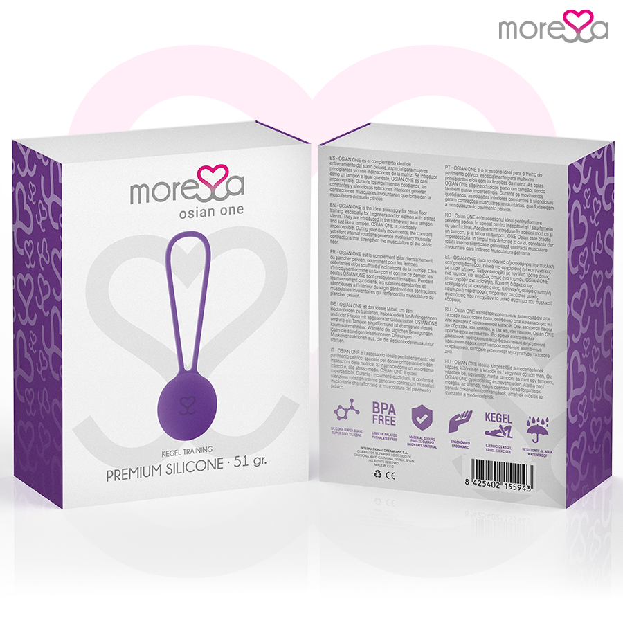 MORESSA - OSIAN ONE ENTRENAMIENTO SUELO PELVICO 51gr PREMIUM SILICONA LILA - Imagen 3