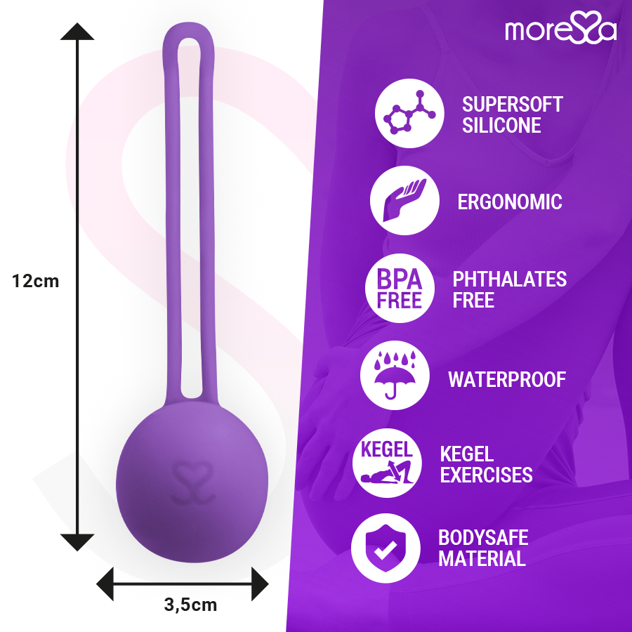 MORESSA - OSIAN ONE ENTRENAMIENTO SUELO PELVICO 51gr PREMIUM SILICONA LILA - Imagen 5