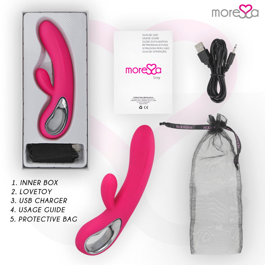 MORESSA - TROY MASAJEADOR PUNTO G Y CLITORIS PREMIUM SILICONE RECARGABLE - Imagen 6