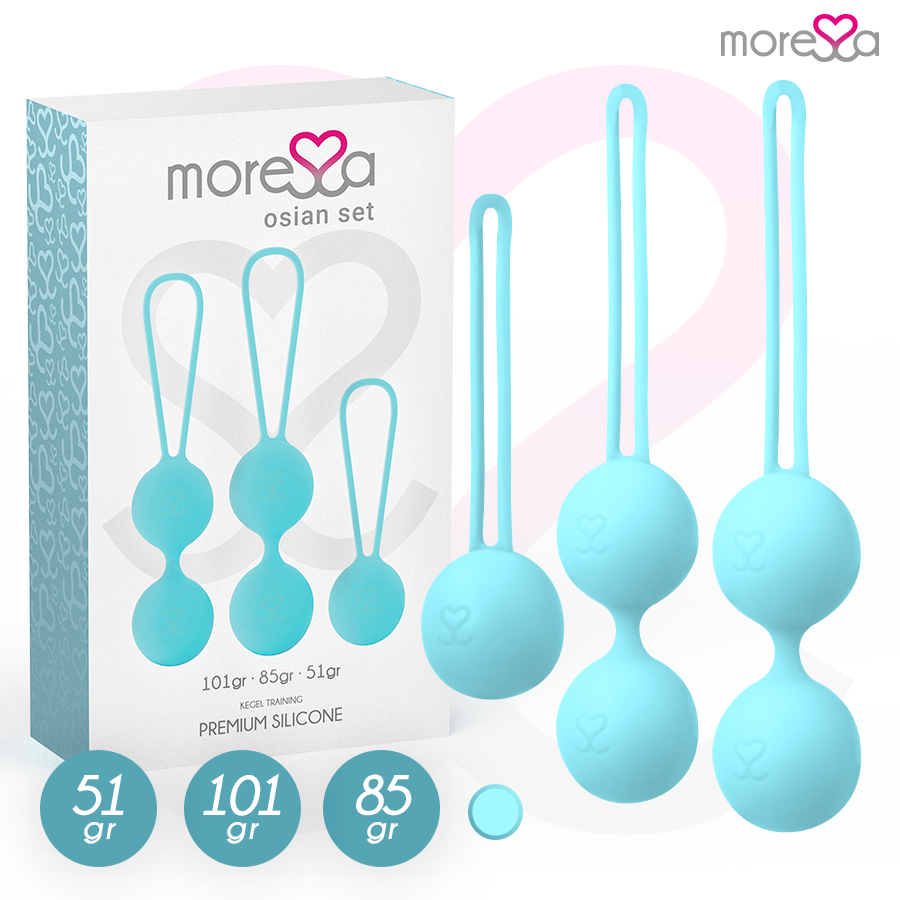 MORESSA - OSIAN SET Osian One; 51 Gr / Osian Two; 101 Gr / Osian Three 85 gr PREMIUM SILICONA TURQUESA - Imagen 8