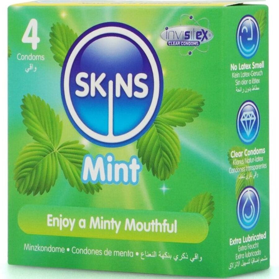 SKINS - PACK DE 4 PRÉSERVATIFS PREMIUM MENTHE – Image 2
