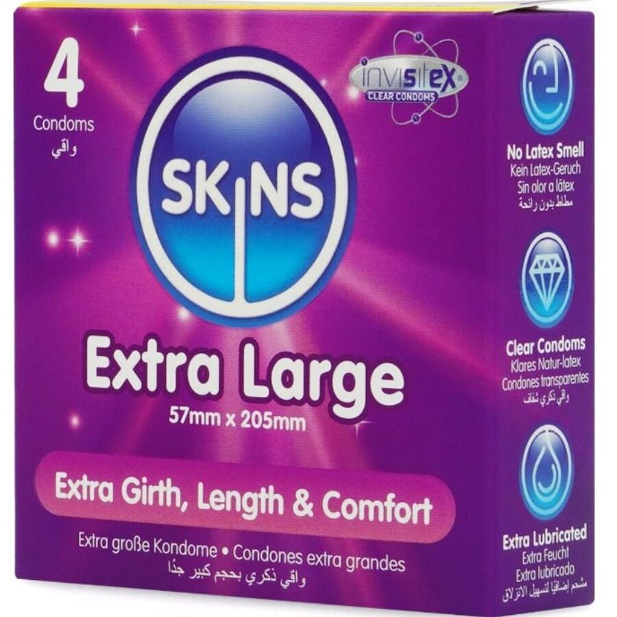 SKINS - TAMAÑO XL PRESERVATIVOS PREMIUM PACK 4 - Imagen 3