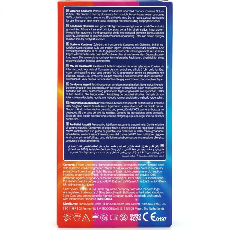 SKINS - CONFEZIONE ASSORTITA DI 8 PRESERVATIVI PREMIUM - immagine 2