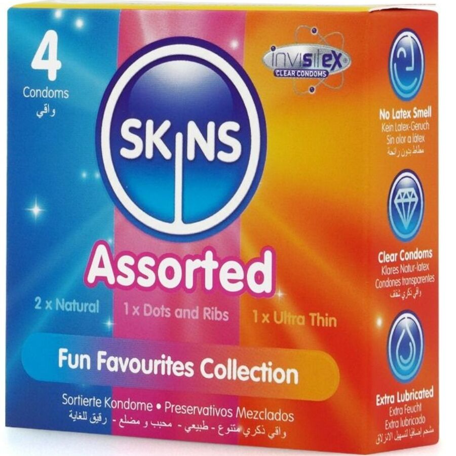SKINS - PACK DE 4 PRÉSERVATIFS PREMIUM ASSORTIS – Image 2