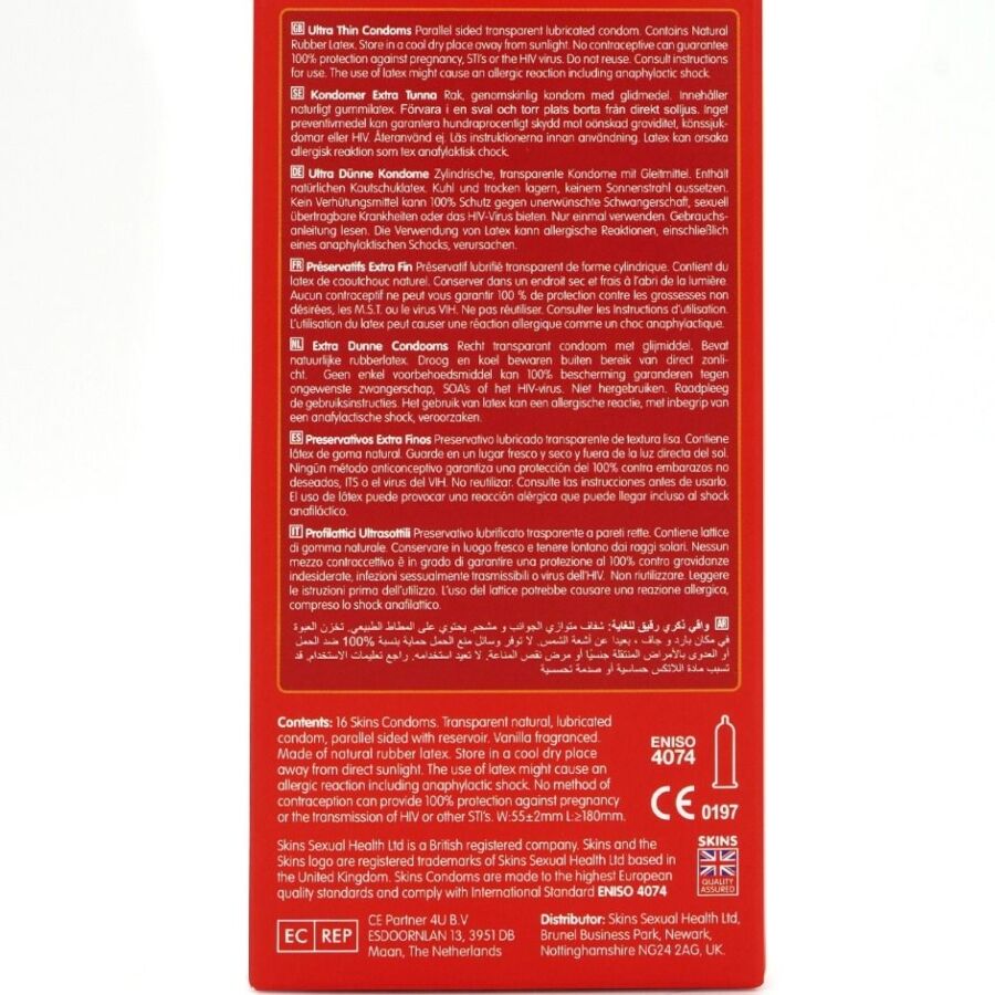 SKINS - PRESERVATIVOS ULTRA FINOS PREMIUM PACOTE COM 16 - Image 4