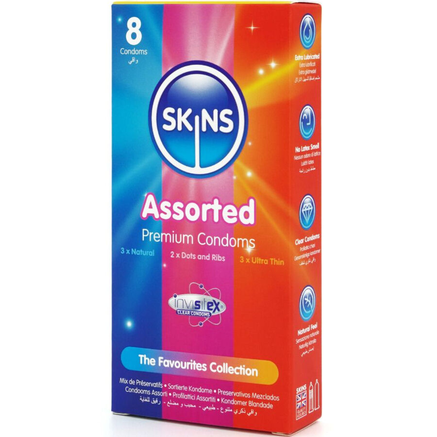 SKINS - CONFEZIONE ASSORTITA DI 8 PRESERVATIVI PREMIUM - immagine 4