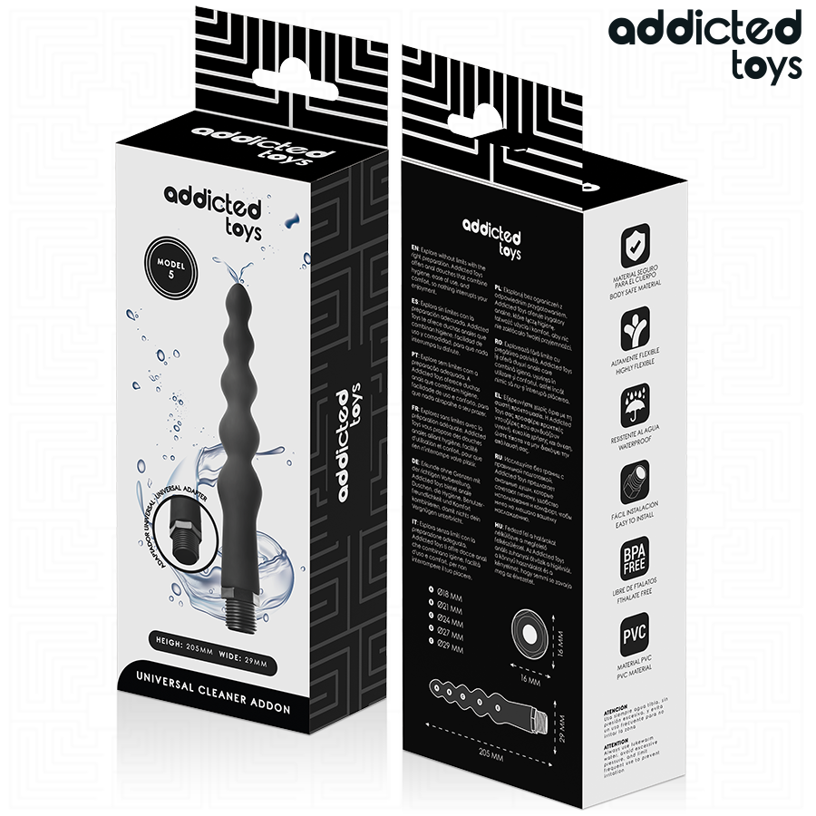 ADDICTED TOYS - LIMPIADOR ANAL CON ADAPTADOR UNIVERSAL MODELO 5 - Imagen 6