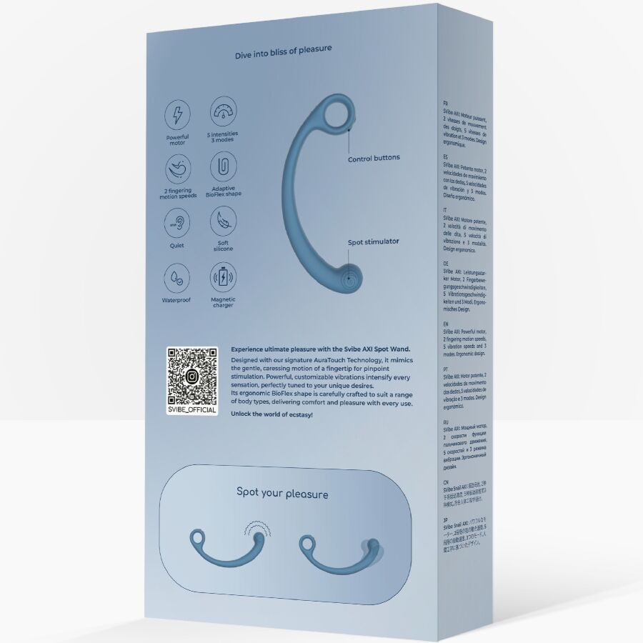 SNAIL VIBE - AXI VIBRIERENDER MASSAGESTAB BLAU – Bild 7