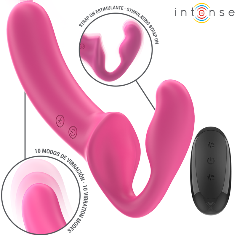 INTENSE - AMY VIBRADOR DUPLO 20 CM ROSA CONTROLE REMOTO - Image 2