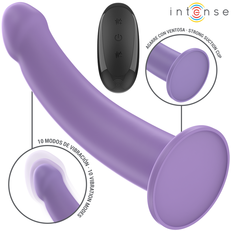 INTENSE - EDDIE VIBRATEUR 17,5 CM 10 VIBRATIONS VIOLET TÉLÉCOMMANDE – Image 2