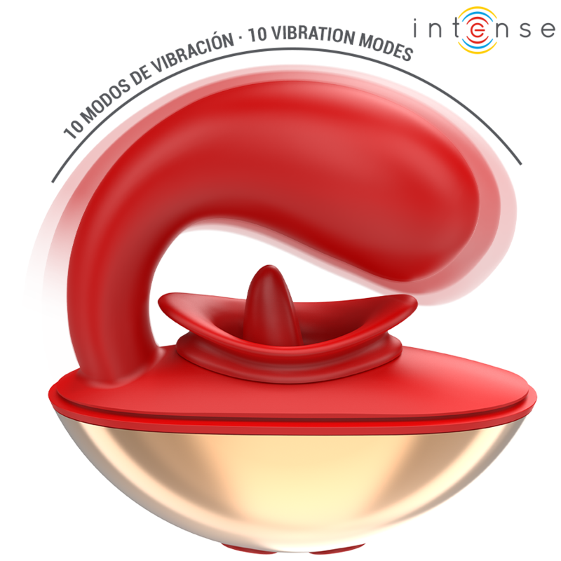 INTENSE - VIBRATEUR & STIMULATEUR MARIAH EN FORME DE U 10 VIBRATIONS ROUGE – Image 4