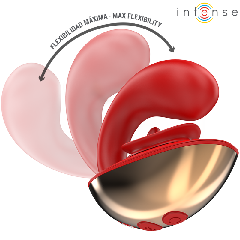 INTENSE - VIBRATEUR & STIMULATEUR MARIAH EN FORME DE U 10 VIBRATIONS ROUGE – Image 3