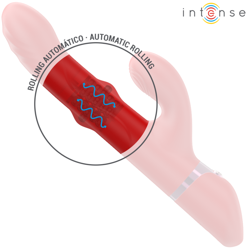 INTENSE - LELE VIBRATEUR MULTIFONCTION ROTATIF & OSCILLANT & STIMULANT ROUGE – Image 5