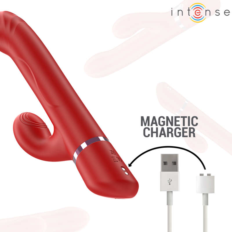 INTENSE - LELE VIBRATEUR MULTIFONCTION ROTATIF & OSCILLANT & STIMULANT ROUGE – Image 7