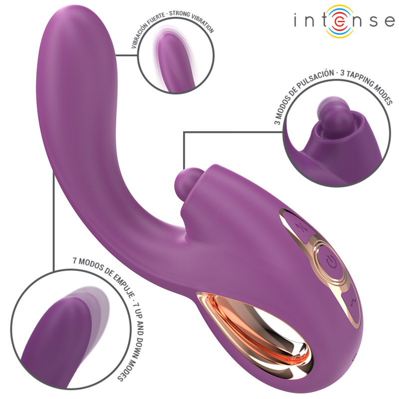 INTENSE - LALI VIBRATEUR MULTIFONCTION POINT G TAPPING & THRUST & VIBRATION VIOLET – Image 2