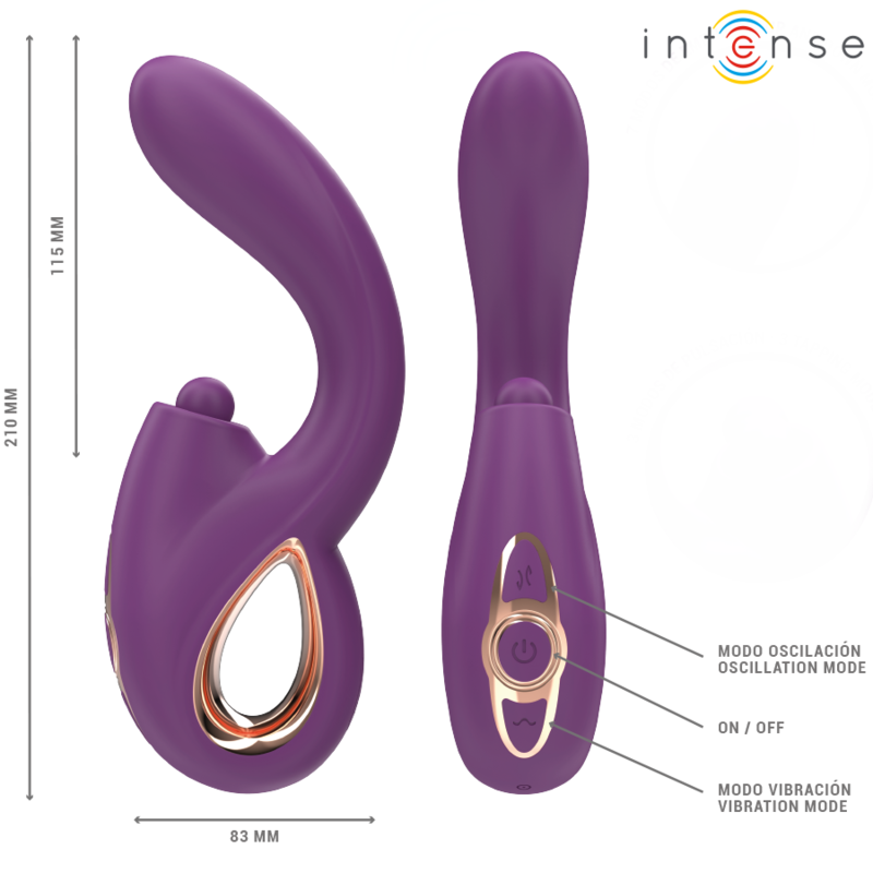INTENSE - LALI VIBRATEUR MULTIFONCTION POINT G TAPPING & THRUST & VIBRATION VIOLET – Image 6