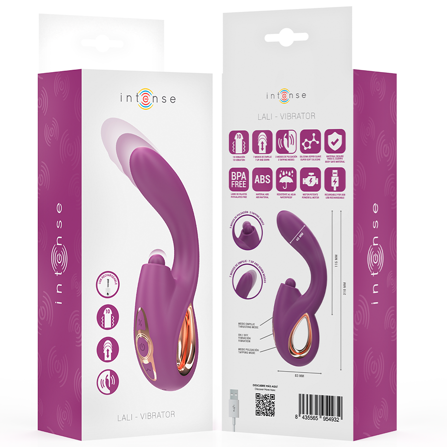 INTENSE - LALI VIBRATEUR MULTIFONCTION POINT G TAPPING & THRUST & VIBRATION VIOLET – Image 8