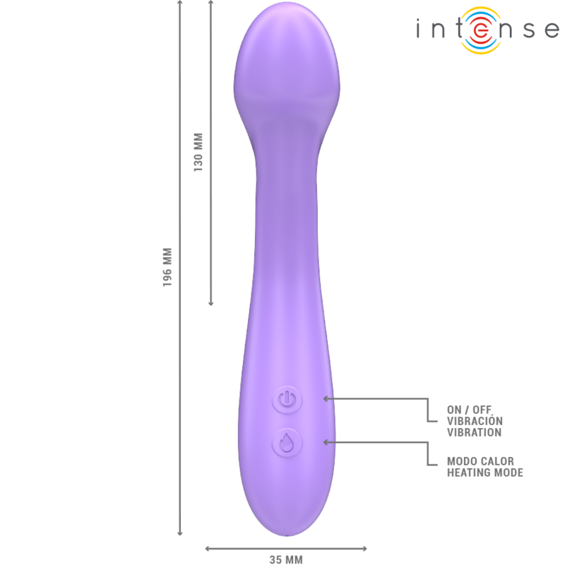 INTENSE - BECKY VIBRATEUR 19 CM CHAUFFANT 7 VIBRATIONS VIOLET – Image 6